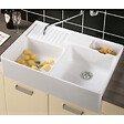 VILLEROY ET BOCH - Evier timbre d'office  Tradition 89,5 x 63 céramique vidage manuel blanc - vignette