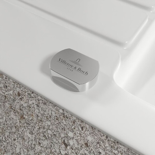 VILLEROY & BOCH - Villeroy & Boch Architectura 50 Evier à encastrer 86x51cm réversible avec vidage automatique, Céramique, Blanc (33501201) - large