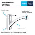GROHE - Robinet de cuisine bec bas Start Eco Quickfix + microfibre - vignette