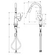 HANSGROHE - Robinet de cuisine avec douchette Focus M41 240 2 jets noir mat + nettoyant Briochin - vignette
