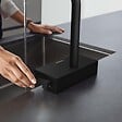 HANSGROHE - Robinet de cuisine avec douchette Aquno Select M81 250 sBox 2 jets noir mat - vignette