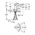 GROHE - Robinet de cusine avec douchette Start 2021 + microfibre - vignette
