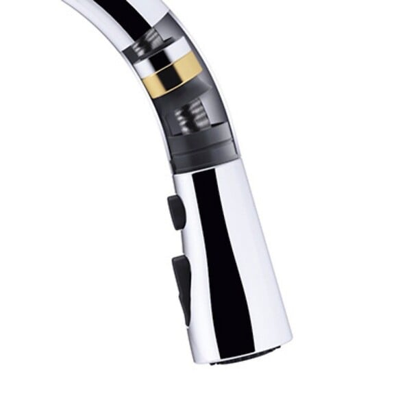 JACOB DELAFON - Mitigeur cuisine Malleco Bec haut chrome douchette extractible - large