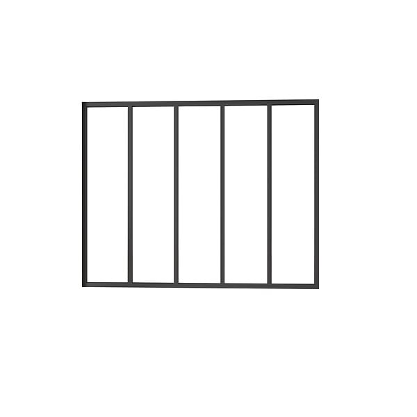 AICA SANITAIRE - Verrière intérieur atelier H.108 x L.153cm en aluminium  carreaux noire cadre en 5 vitrage fixe - large