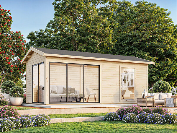 PALMAKO - Abri / Studio de jardin Amanda - Double vitrage SU - 17,1m2 - large