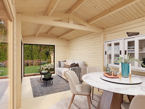 PALMAKO - Abri / Studio de jardin Amanda - Double vitrage SU - 17,1m2 - large