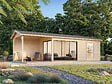 PALMAKO - Studio de jardin Amanda en bois ép.44 mm avec pergola et baies coulissantes double vitrage - Palmako - 32,2 m² - vignette