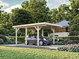 PALMAKO - Carport toit plat en bois Karl 1 voiture - Palmako - 18 m² - vignette