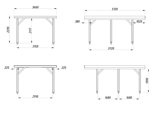 PALMAKO - Carport toit plat en bois Karl 1 voiture - Palmako - 18 m² - large