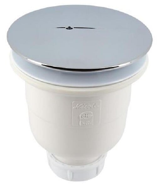 NICOLL - Bonde De Douche Capot Abs Chromé Ø 90 Mm Sortie Verticale - large
