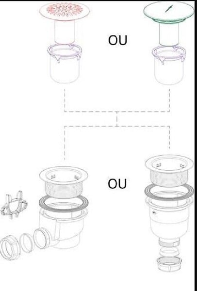 NICOLL - Bonde De Douche Capot Abs Chromé Ø 90 Mm Sortie Verticale - large
