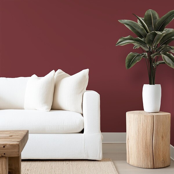99DECO - Peinture Mur Velours - Bordeaux - Interieur - 2,5l - large