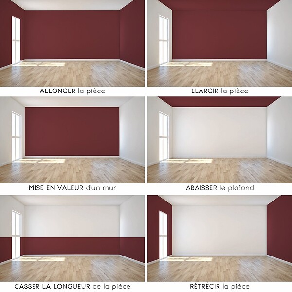 99DECO - Peinture Mur Velours - Bordeaux - Interieur - 2,5l - large