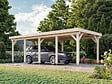 PALMAKO - Carport toit plat en bois Karl 1 voiture - Palmako - 27,4 m² - vignette