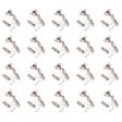 EMUCA - Lot de 20 charnières coudées X91 à fermeture amortie avec embases droite à visser, Hauteur 1, Acier, Nickelé - vignette