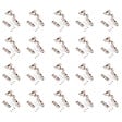 EMUCA - Lot de 20 charnières super coudées X91 à fermeture amortie avec embases droite à visser, Hauteur 1, Acier, Nickelé - vignette