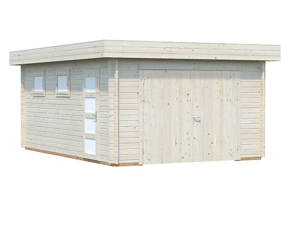 PALMAKO - Garage Rasmus en bois ép.28 mm avec porte en bois - Palmako- 24,5 m² - large