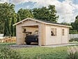 PALMAKO - Garage Roger en bois ép.44 mm avec porte en bois - Palmako- 24 m² - vignette