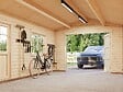 PALMAKO - Garage Roger en bois ép.44 mm avec porte en bois - Palmako- 24 m² - vignette