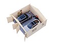PALMAKO - Garage double en bois 44mm Roger - L629xP565xH310cm - vignette