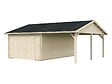PALMAKO - Garage bois avec carport Roger - L.703xP.550xH.316cm - vignette