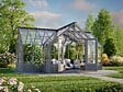 PALMAKO - Serre de jardin Emilia en bois autoclave gris - 26,9m² - vignette
