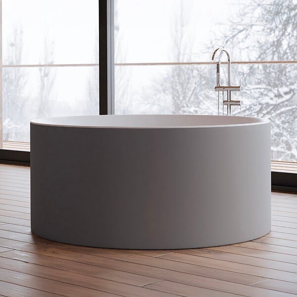 SPALINA - Baignoire Ilot Loom 2.0 130 grise 130 x130 x58 cm, by SPALINA - large