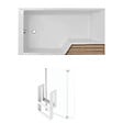 JACOB DELAFON - Baignoire bain douche Neo + étagère + pare bain 180 x 80, version gauche - vignette