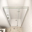 AICA SANITAIRE - AICA Porte de douche pivotante 100x195cm en 6mm verre de sécurité anticalcaire avec barre de fixation - vignette