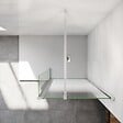 AICA SANITAIRE - Paroi de douche à l'italienne 60x200cm Modèle Brume avec retour pivotant 40x200cm, verre 8mm trempé, avec barre de fixation 73-120cm en carré - vignette