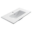 COSYNEO - Meuble de salle de bain 70cm simple vasque sans miroir sur pieds avec portes et tiroirs - blanc - HARO - vignette