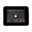 KERRA - Vasque à poser rectangulaire en céramique TANUMA finition marbre noir doré 47.5 x 36.5 x 13 cm - vignette