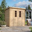 TIMBELA - Abri de jardin en bois - Stockage extérieur l204xL142xH200cm/2.22m2- Petit abri à outils, Local à vélos - M311C - vignette