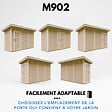 TIMBELA - Abri de Jardin Qualité Premium 4m² - L161xL412cm - Kit tout compris avec sol, tuiles bitumineuses, set de peinture-Construction de Panneaux LP SmartSide- Cabane de Jardin Timbela M902 HARVEST HONEY - vignette