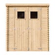 TIMBELA - Abri de jardin en bois - H200 x l204 x L204 cm / 3.53 m2 AVEC SOL TRAITÉ - M309+M309G - vignette