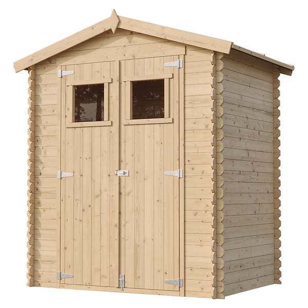 TIMBELA - TIMBELA M367+M367G Abri de jardin en bois I196xL136xH218 cm/ 1.98 m2 AVEC SOL TRAITÉ - large