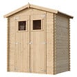 TIMBELA - TIMBELA M367+M367G Abri de jardin en bois I196xL136xH218 cm/ 1.98 m2 AVEC SOL TRAITÉ - vignette