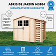 TIMBELA - Abri de jardin en bois et range bûches AVEC SOL TRAITÉ - M386F - vignette