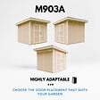 TIMBELA - Abri de Jardin Qualité Premium 6m² - L294xL279cm - Kit tout compris avec sol, tuiles bitumineuses, set de peinture-Construction de Panneaux LP Smartside- Cabane de Jardin Timbela M903A TUNDRA GREY - vignette