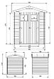 TIMBELA - Abri de jardin en bois AVEC SOL TRAITÉ - Stockage extérieur I186xL196xH218 cm/ 2,82 m2 Petit abri à outils, Local à vélos - M320+M320G - vignette