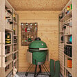 TIMBELA - Abri de jardin en bois AVEC SOL TRAITÉ - Stockage extérieur l204xL204xH200 cm/3.53 m2- Petit abri à outils, Local à vélos - TIMBELA M309C+M309G - vignette