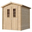 TIMBELA - Abri de jardin en bois AVEC SOL TRAITÉ - Stockage extérieur I186xL196xH218 cm/ 2,82 m2 - TIMBELA M320C+M320G - vignette