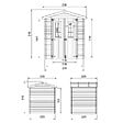 TIMBELA - Abri de jardin en bois - Stockage extérieur I236xL226xH218 cm/ 4.33 m2 - M369C - vignette