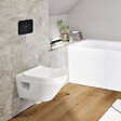 VILLEROY ET BOCH - Plaque de déclenchement WC  ViConnect 200S noir mat - vignette