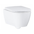 GROHE - Grohe Pack WC suspendu sans bride Essence + abattant + plaque chromée + bâti Grohe - vignette