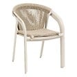 HESPERIDE - Fauteuil de jardin empilable "Riu" argile & beige aluminium - vignette