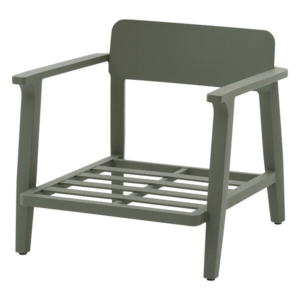 HESPERIDE - Fauteuil de salon de jardin "Pulpy" vert laurier aluminium et polyester - large