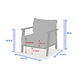 HESPERIDE - Fauteuil de salon de jardin "Pulpy" vert laurier aluminium et polyester - vignette