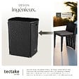 TECTAKE - Salon de jardin HAMBOURG 2 places en aluminium noir - vignette