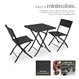 TECTAKE - Salon de jardin TREVI 2 personnes noir - vignette